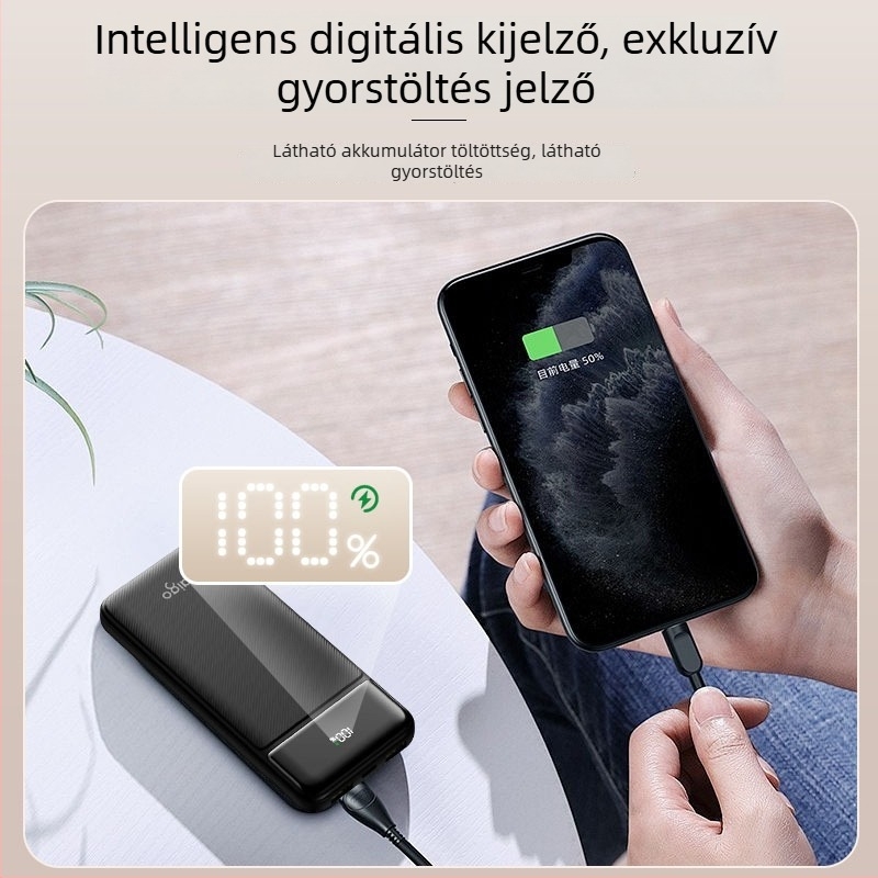 Patriot 3C-tanúsítványú power bank, 10 200 mAh, 22,5W gyors töltés, kétirányú töltés