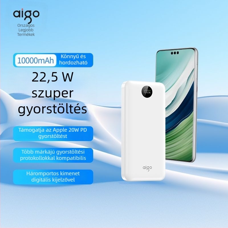 Patriot 3C-tanúsítványú power bank, 10 200 mAh, 22,5W gyors töltés, kétirányú töltés