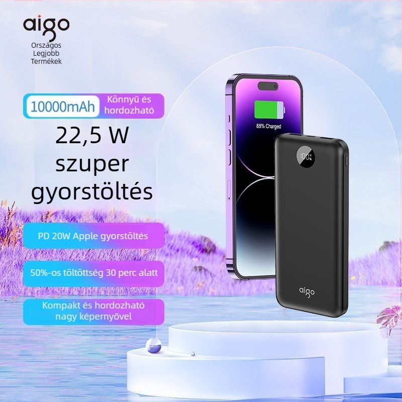 Patriot 3C-tanúsítványú power bank, 10 200 mAh, 22,5W gyors töltés, kétirányú töltés