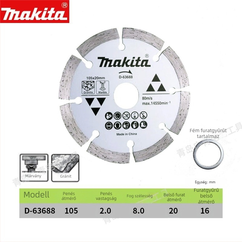 Makita gyémánt vágókorong márványhoz, gránithez, betonhoz és csempéhez
