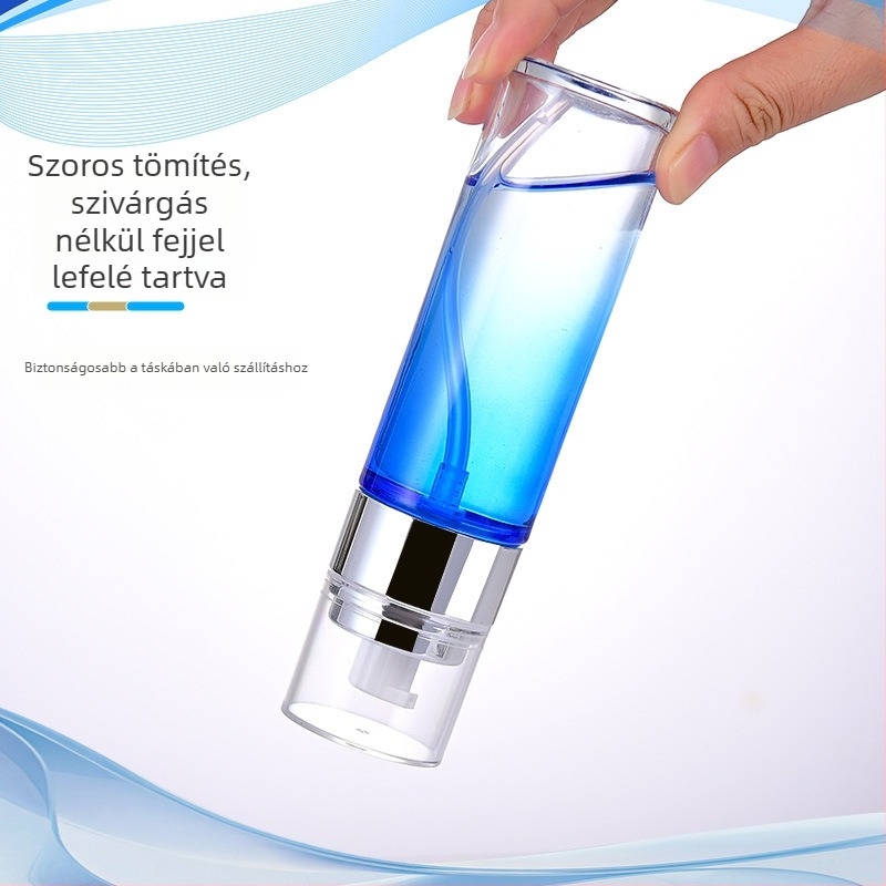 Gradient üveg kozmetikai flakon nyomó típusú pumpával lotionhoz, arcmaszkhöz és szemkrémhez; elérhető méretek 50g/30g/100ml/40ml/120ml, pumpfej és sapka
