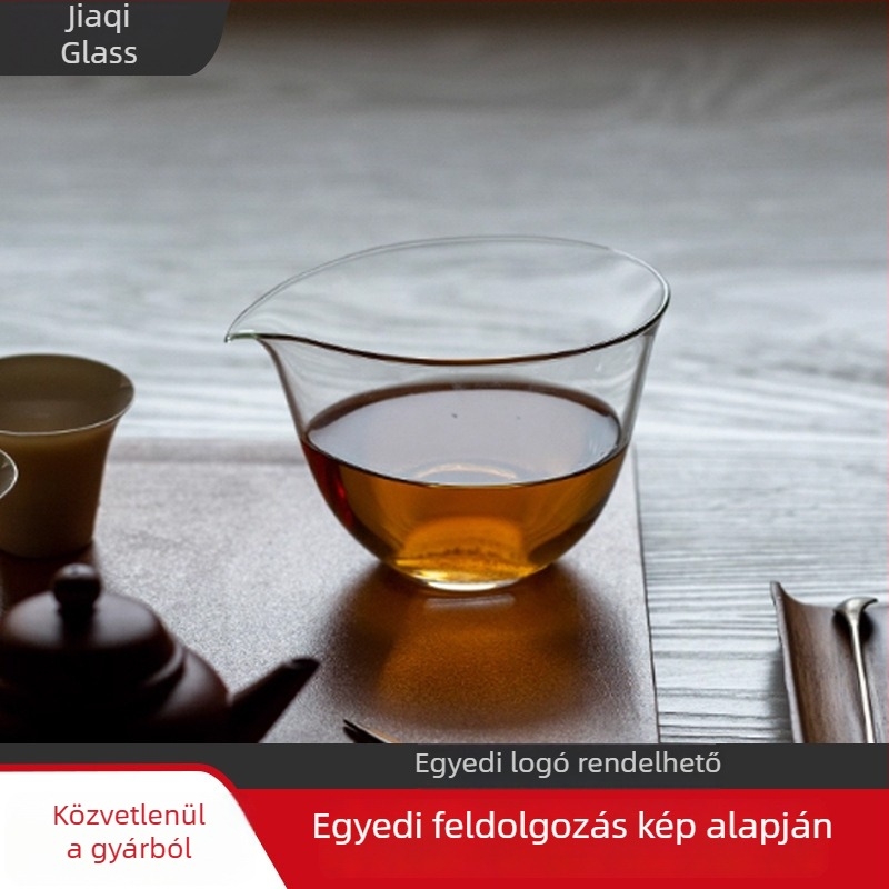 Vízcsepp alakú Gongdao pohár, japán stílusú boroszilikát üvegből készült teás osztóval, irodai teáskészlet