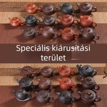 Lila agyag teáskanna nagy kapacitással, színes mázas felülettel, könnyed luxus retro stílus, testreszabható