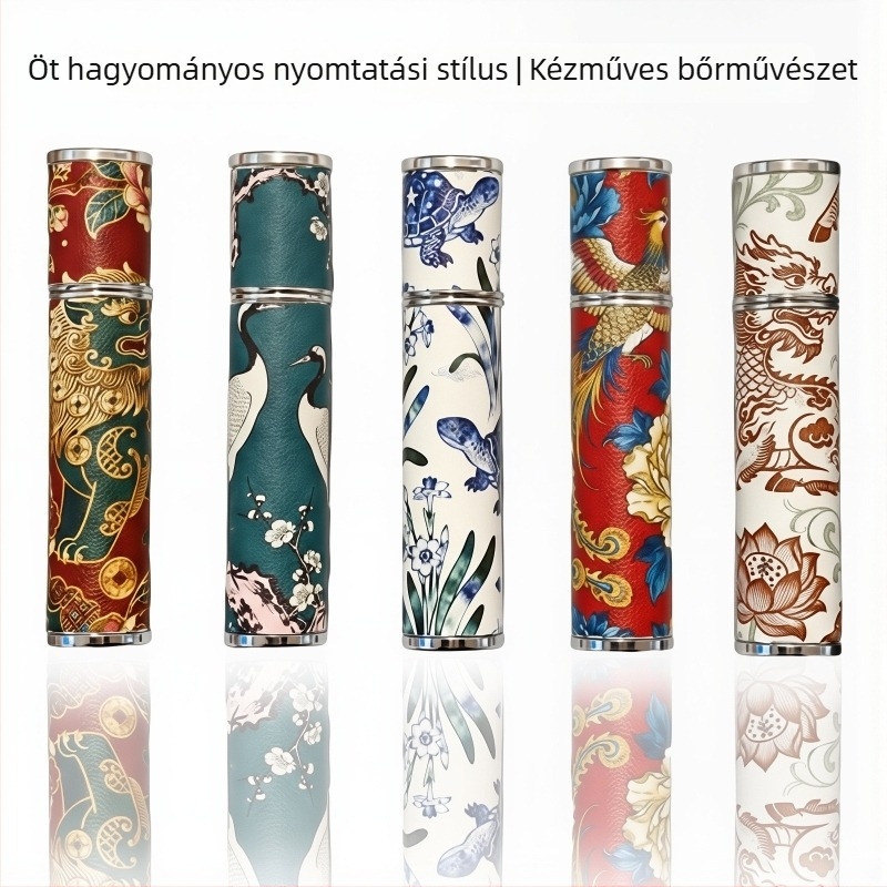 Bőr mintás parfüm-atomizáló, hordozható permetező palack