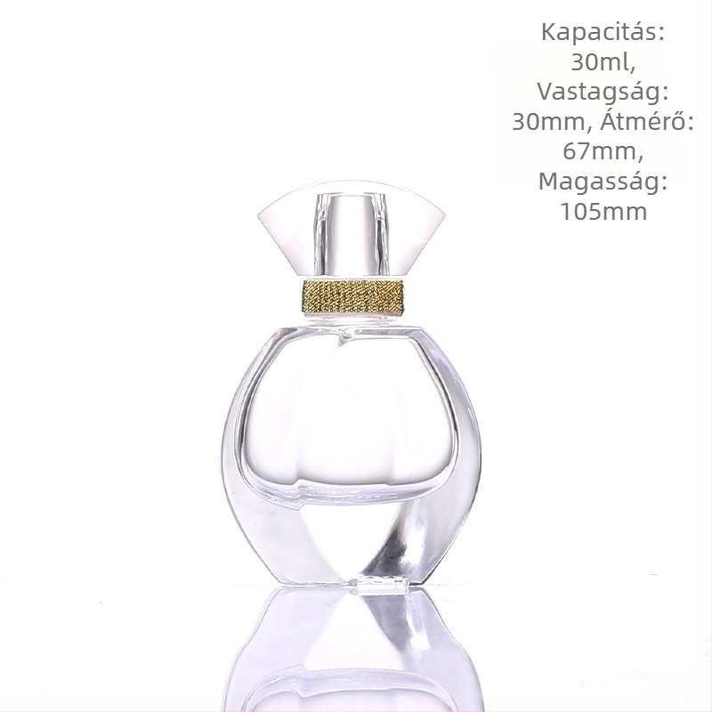 30 ml üveg parfüm adagoló üveg, üres kozmetikai minta üveg, vastagított nyomó típusú virágvíz szóróüveg