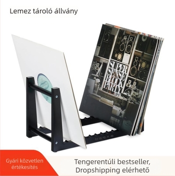 Átlátszó akril CD- és magazin tároló állvány, leválasztható asztali kiállító