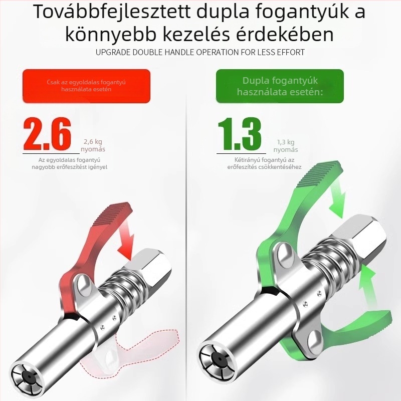 Kézi magasnyomású zsírzópisztoly zárható fúvókával