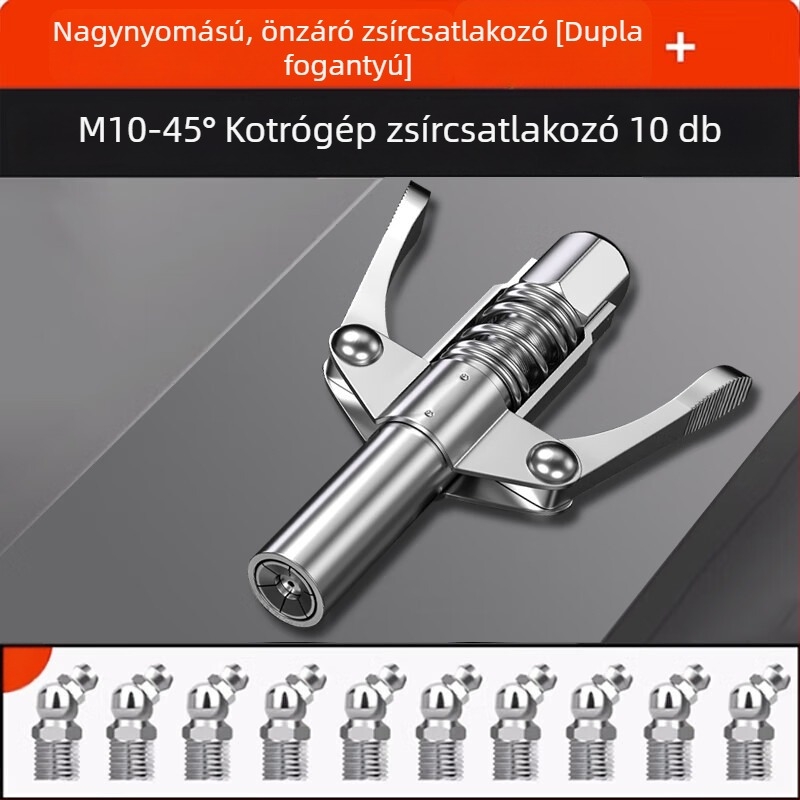 Kézi magasnyomású zsírzópisztoly zárható fúvókával