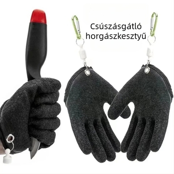 Férfi horgász kesztyűk – szúrásálló, vízálló, tengeri horgászat, vágásálló és csúszásmentes