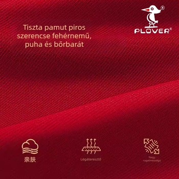 Új piros pamut boxeralsó férfiaknak középmagassággal a Ló évére, nagy méret, természetes érzet