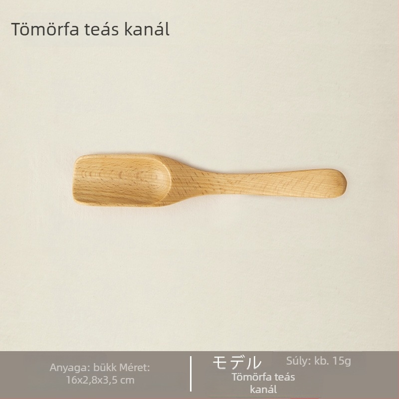 Fából készült teáskanál és kávéskanál, mérőkanál bükkfából és fekete diófából, tea művészeti eszköz