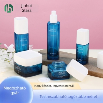Pumpás fejű üvegkészlet bőrápoláshoz, esszenciális illóolajos kozmetikai lotionokhoz, 30 ml, 50 ml, 100 ml