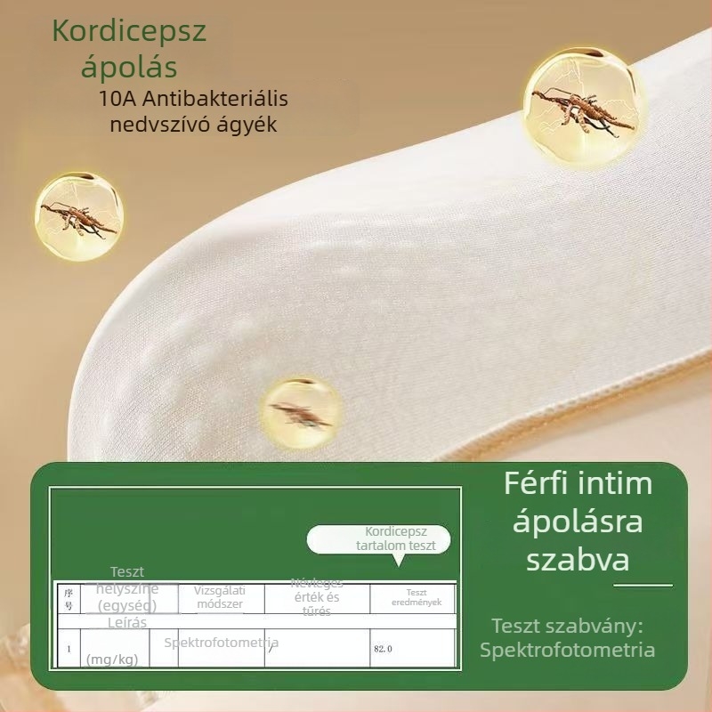 Cordyceps ápolás férfi pamut antibakteriális boxer alsó negatív ionokkal
