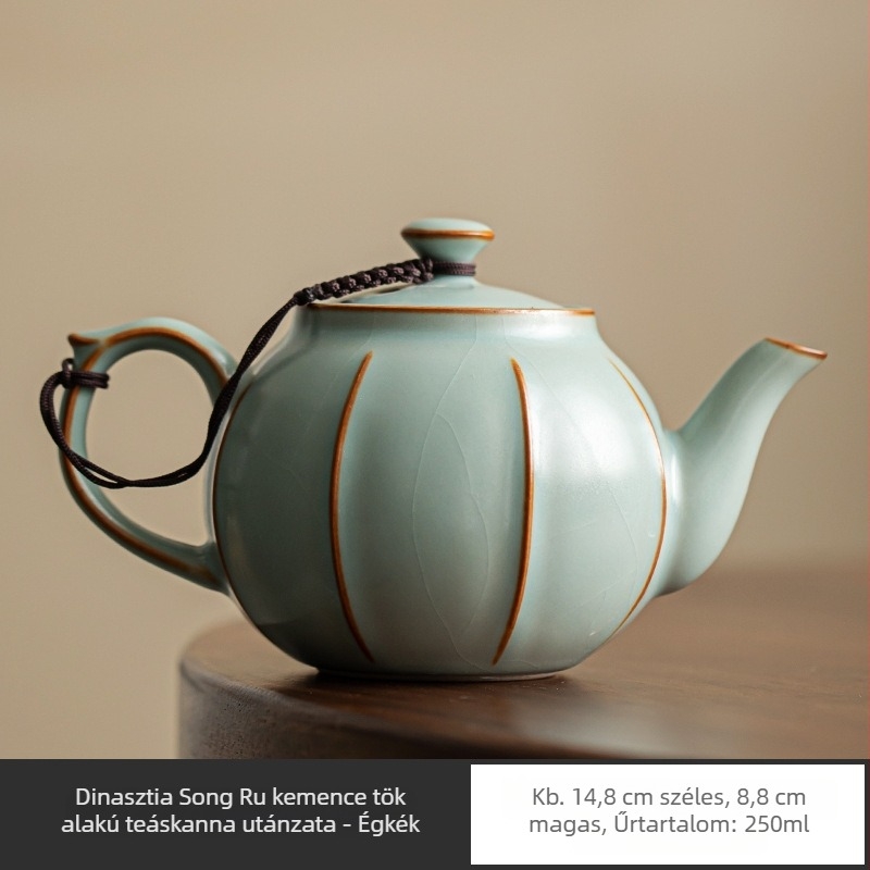 Dehua Ru Kiln teáskanna crackle glazúrral, retro Kung Fu tea készlet otthonra és irodába