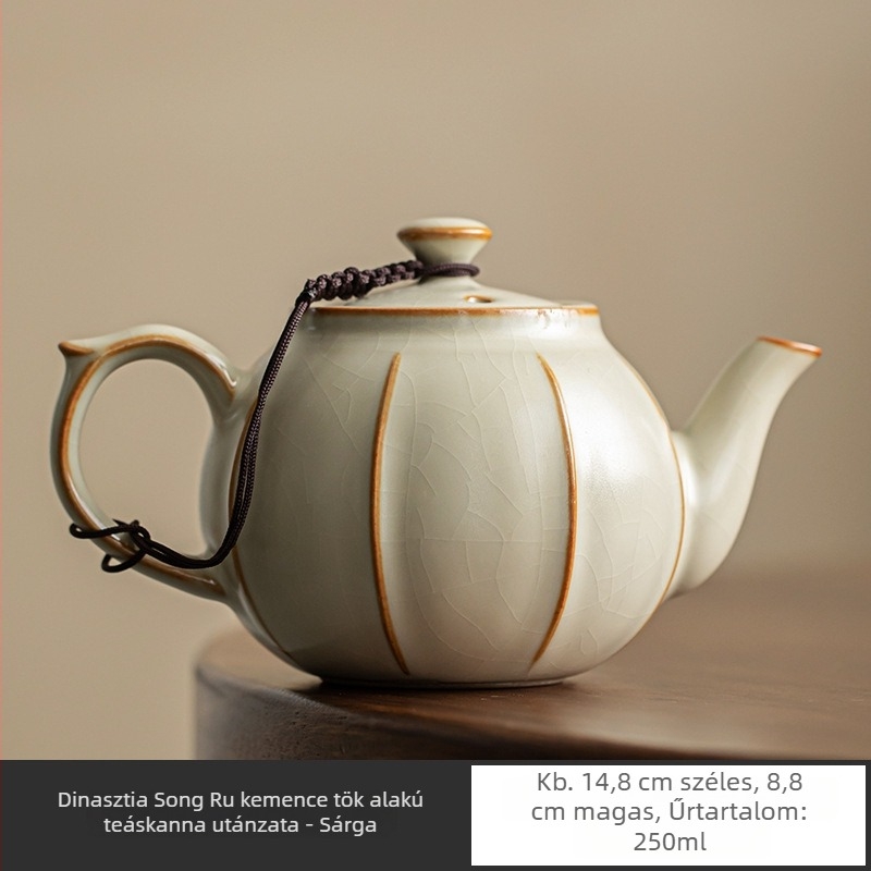 Dehua Ru Kiln teáskanna crackle glazúrral, retro Kung Fu tea készlet otthonra és irodába