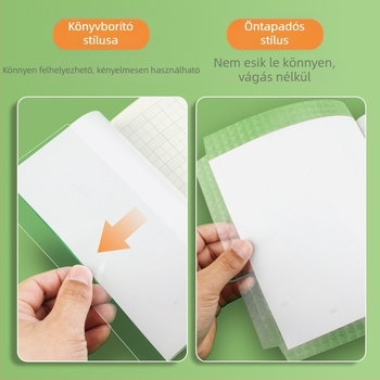 Öntapadós, áttetsző matt munkafüzetborító általános iskolások számára — vízálló