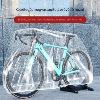 Esőálló és porálló kerékpárvédő, vastagított MTB védőhuzat, vízálló átlátszó borítás