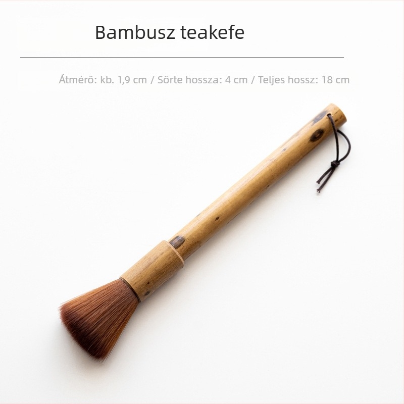 Bambusz teafő tisztító ecset teaceremóniához — szálak nem hullanak, teáskészlethez, teáskannához és tálaláshoz