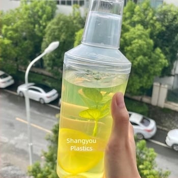 500 ml átlátszó PET teakeverő pohár hideg teához