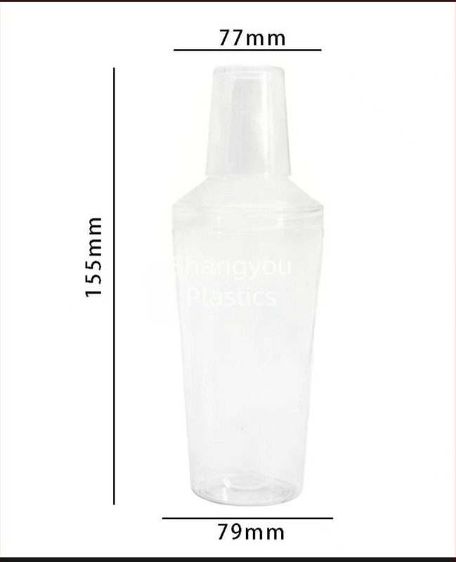 500 ml átlátszó PET teakeverő pohár hideg teához
