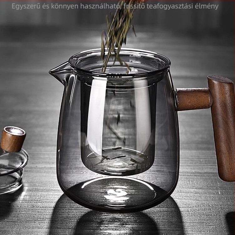 Háztartási üveg teáskanna, hőálló a tea készítéséhez, egyetlen kanna elektromos kerámia tűzhelyhez