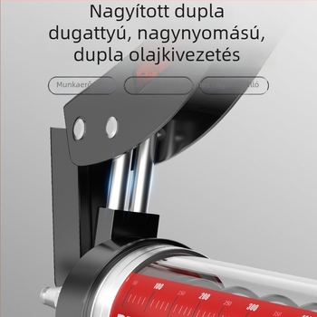 900cc kézi zsírpisztoly – magasnyomású, átlátszó, hordozható, kompakt kenőanyag-injektor