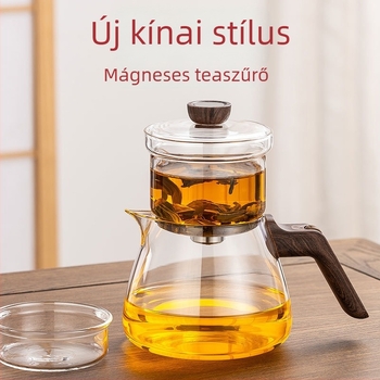 Lusta tea készítő eszköz mágneses tea–víz elválasztással, egygombos szűrővel, zöld mandarin teakeverékhez, gaiwan és prémium teáskészlet