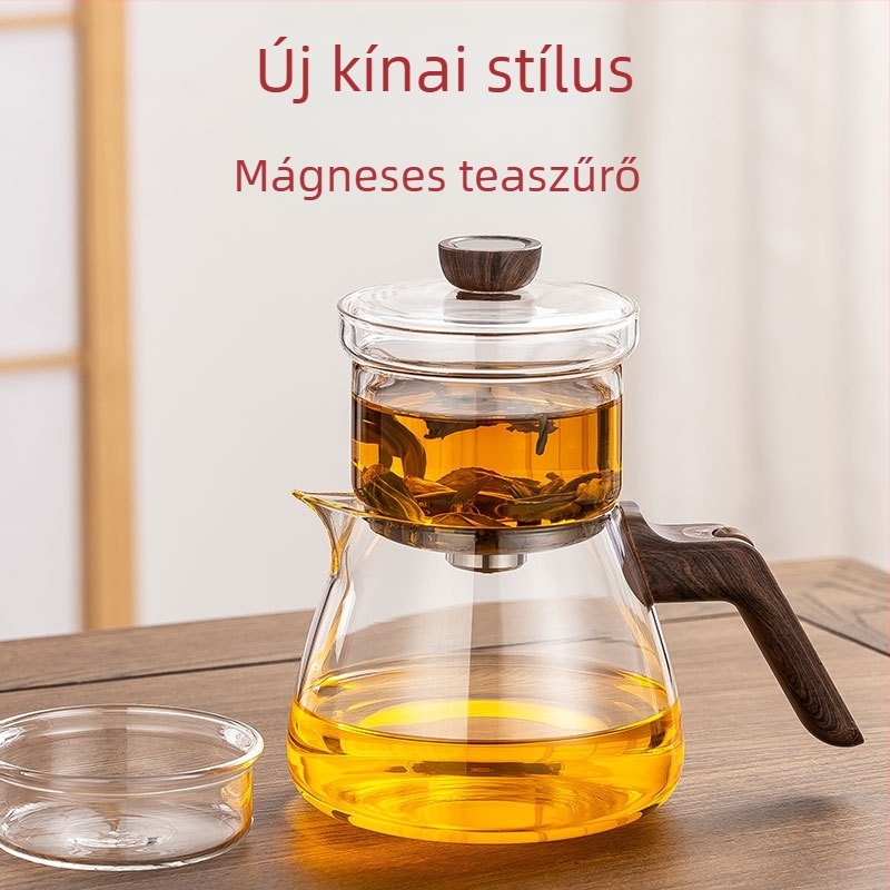 Lusta tea készítő eszköz mágneses tea–víz elválasztással, egygombos szűrővel, zöld mandarin teakeverékhez, gaiwan és prémium teáskészlet