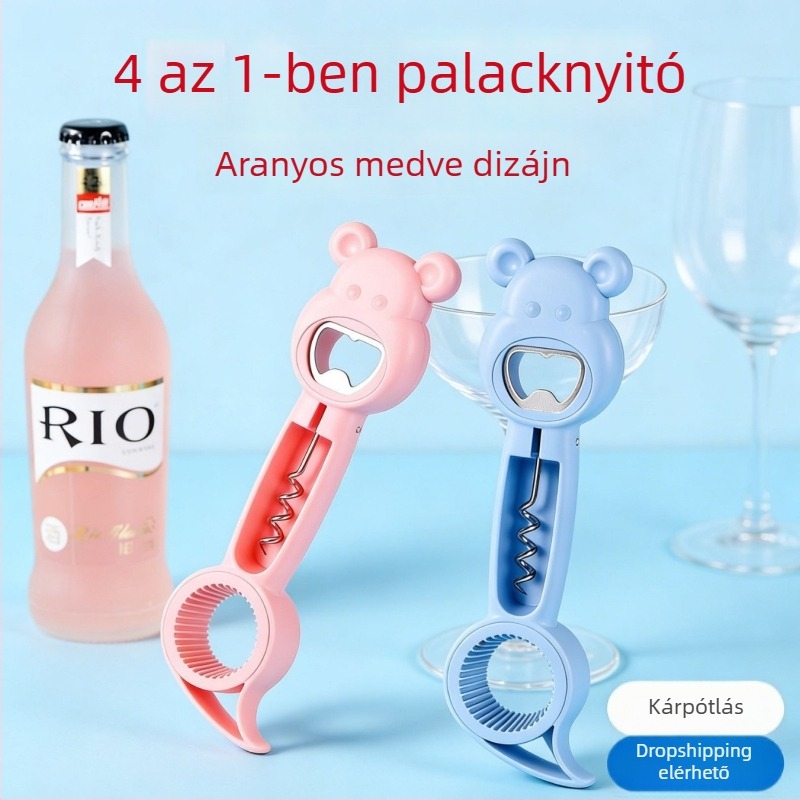 Mágneses kreatív konzerv- és üvegnyitó, hűtőmágneses tárolóval