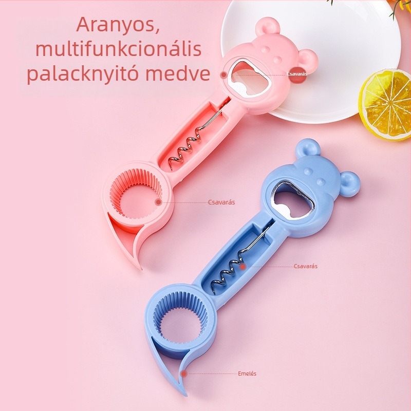 Mágneses kreatív konzerv- és üvegnyitó, hűtőmágneses tárolóval