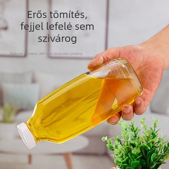 Logónyomtatható vastagított üveg italos palack, átlátszó, 250/350/500 ml
