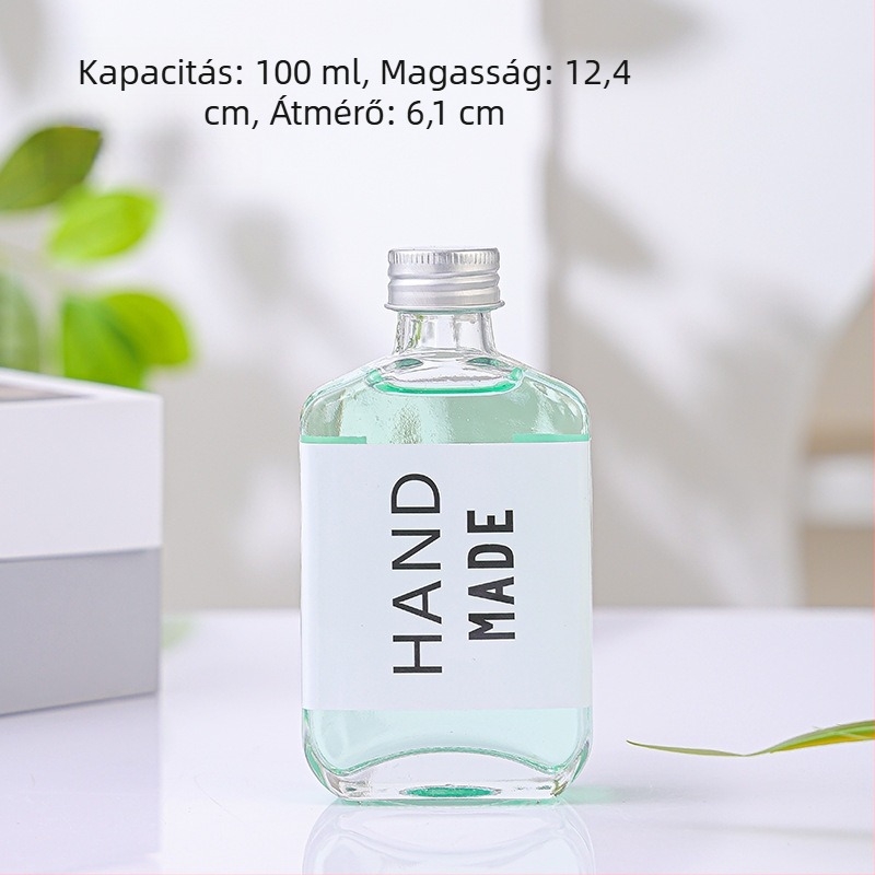 100 ml üveg alumínium kupakkal tejes teához és hideg kávéhoz