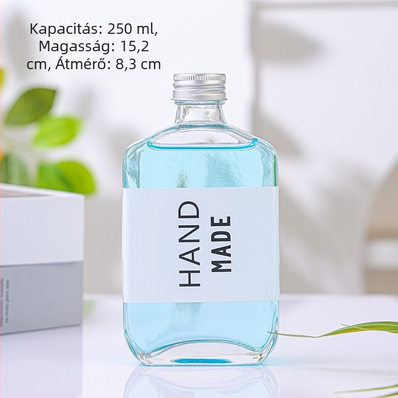100 ml üveg alumínium kupakkal tejes teához és hideg kávéhoz