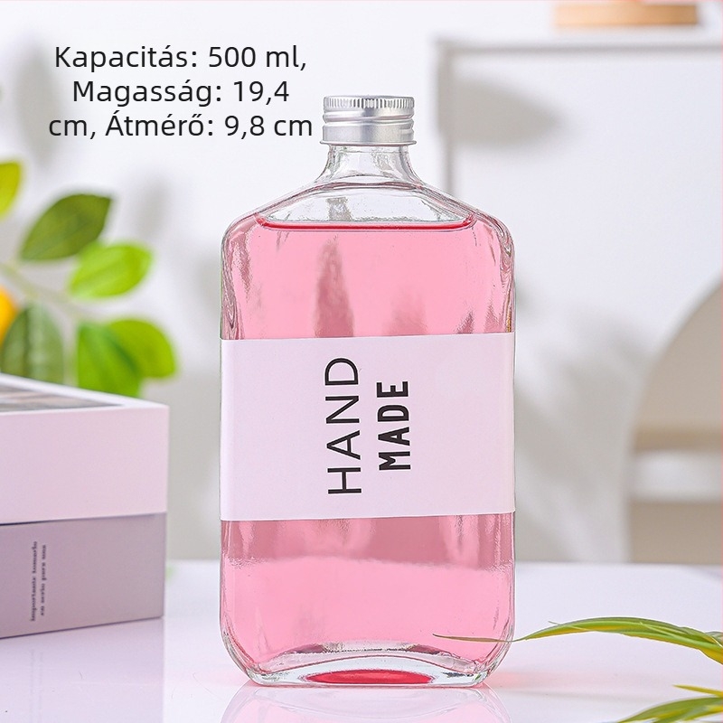 100 ml üveg alumínium kupakkal tejes teához és hideg kávéhoz
