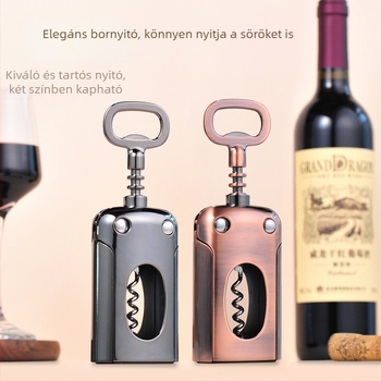 Cinkötvözetű palacknyitó, hordozható, multifunkcionális – bárhoz és étterembe