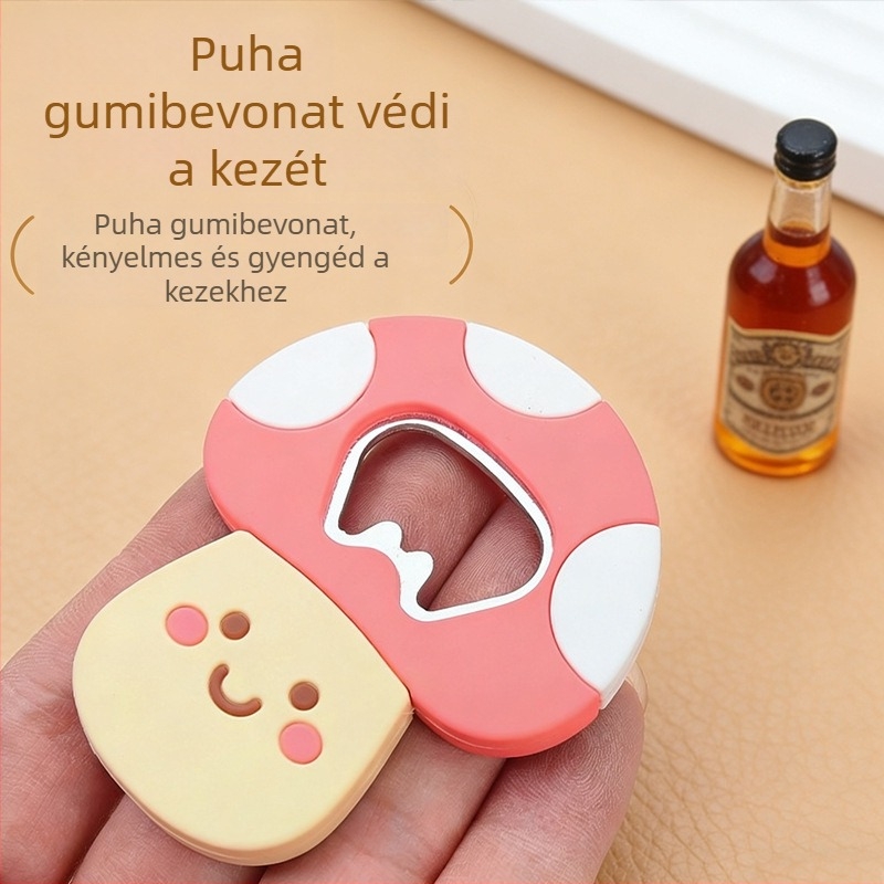 Kellemes sörnyitó puha PVC-ből, mágneses hűtőmágnessel, hordozható rozsdamentes acélból
