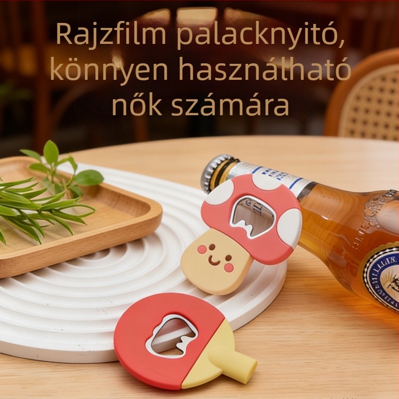 Kellemes sörnyitó puha PVC-ből, mágneses hűtőmágnessel, hordozható rozsdamentes acélból