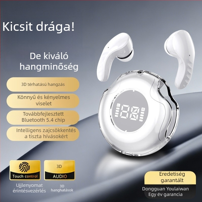 Bluetooth true wireless sportfülhallgató, fülben illeszkedő, zajszűrés, kiváló hangzás, híváskezelés, sportos dizájn, kompatibilis okostelekkel