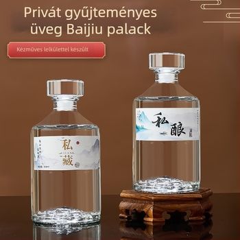500 ml üveg alkoholtartalmú italhoz, üres üveg zárófedéllel, adagoló üveg, gyümölcsboros üveg