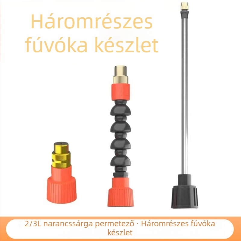 Légnyomású öntöző kanna tartozékok: permetező fej, kanna teste és fúvóka