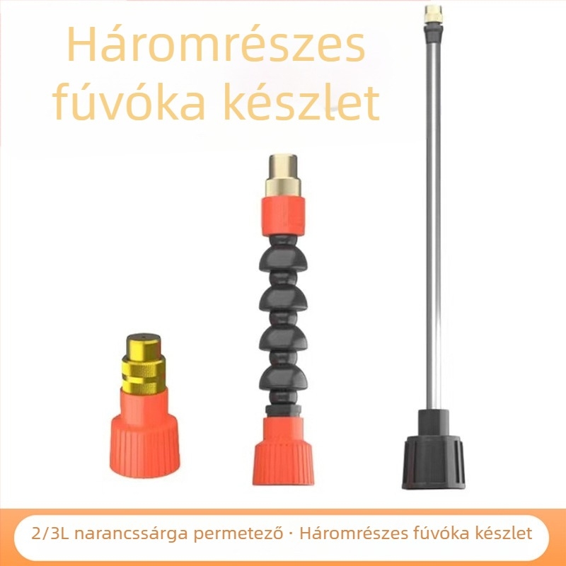 Légnyomású öntöző kanna tartozékok: permetező fej, kanna teste és fúvóka