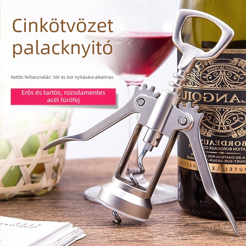Többfunkciós falra szerelhető bor- és sörnyitó