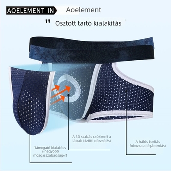 Férfiaknak szóló jégselyem lélegző hálós boxeralsó – könnyű nyári nylonból, középmagas derék, sportos stílus