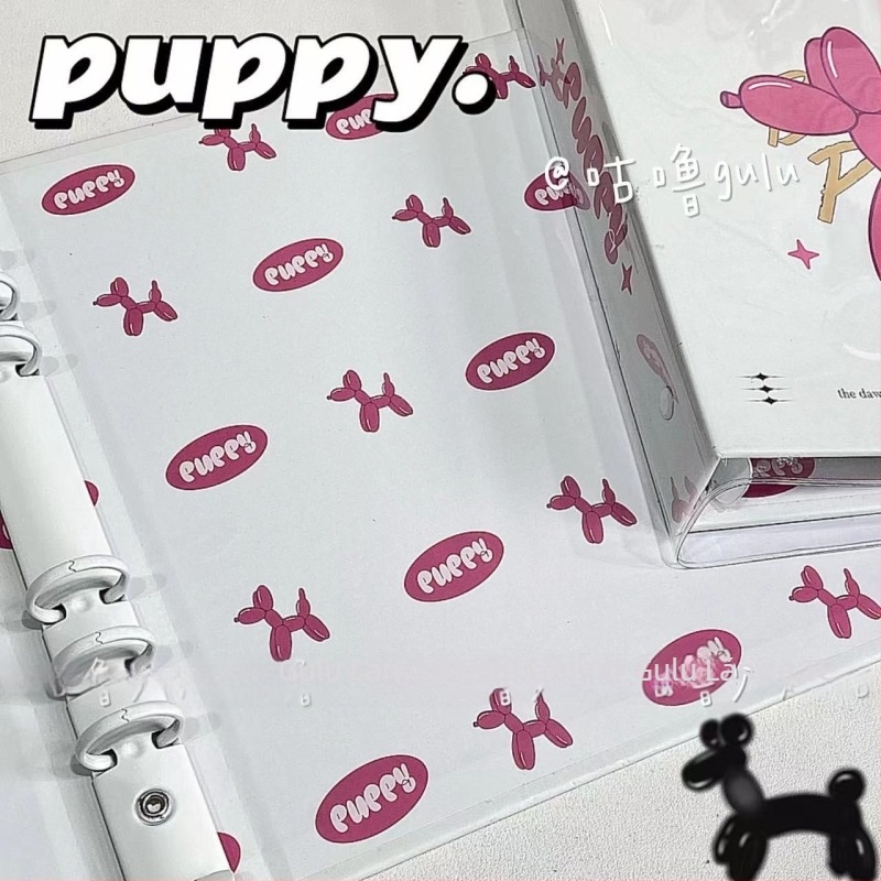 Balloon Puppy témájú A5-ös keményfedeles kártyaalbum levehető lapokkal – stílusos kártyatároló