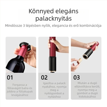 Elektromos, multifunkcionális bor- és sörnyitó, automata