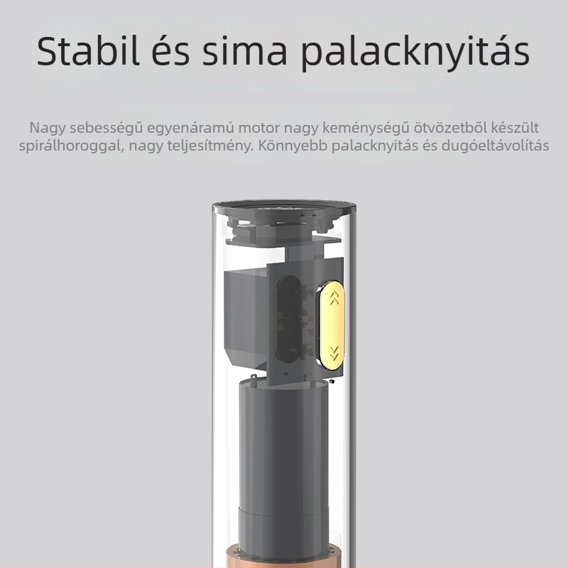 Elektromos, multifunkcionális bor- és sörnyitó, automata