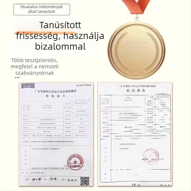Egyszer használatos élelmiszer-minőségű mellény-stílusú frissességmegőrző zacskók, vastagabb konyhai zacskók, több méretben