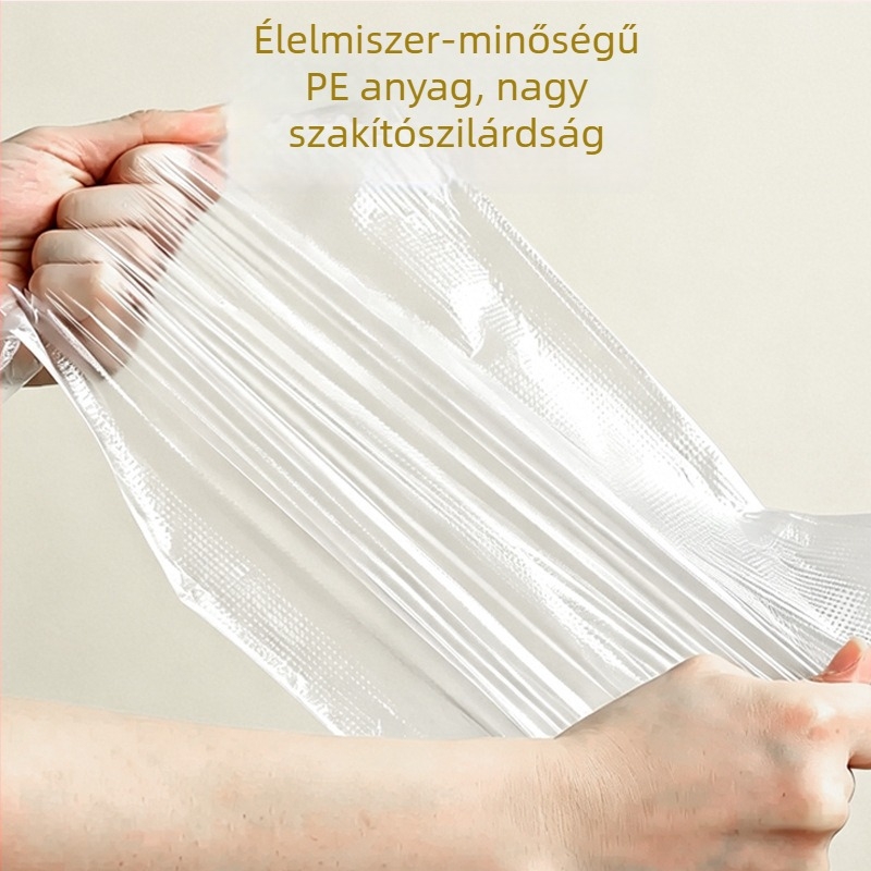 Élelmiszer-minőségű vastagított PE roll zacskók, három méret 20/25/30 cm, szupermarketekhez