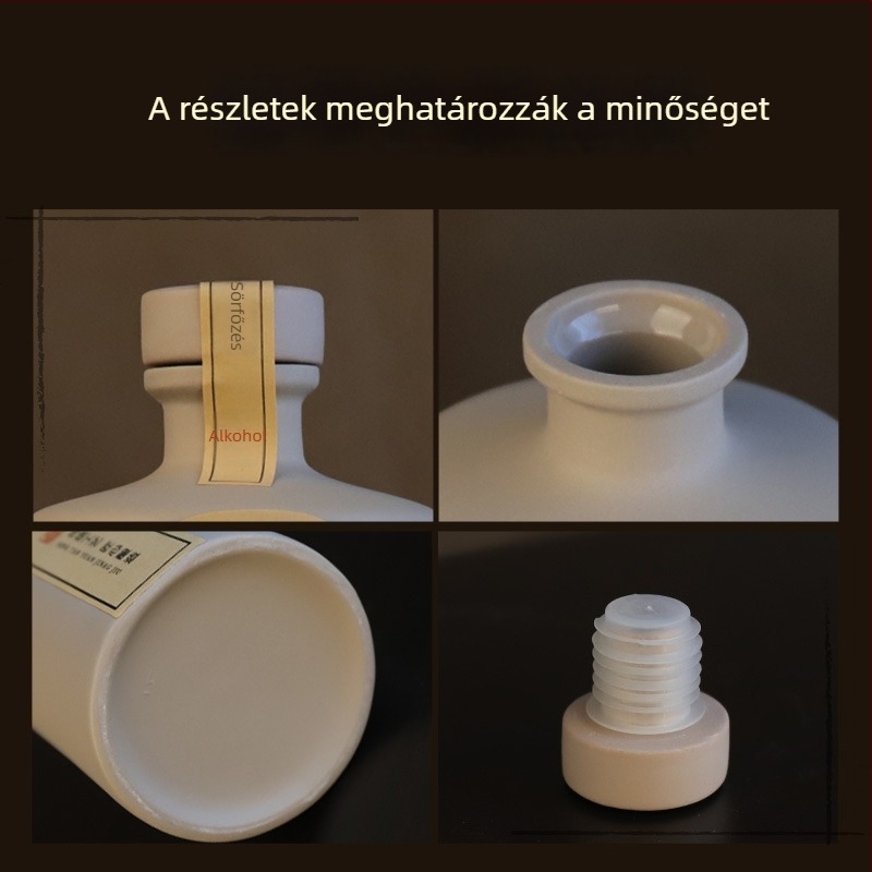 Antik stílusú kerámia borosüveg, üres üveg, 0,5 kg vagy 1,0 kg kiszerelés