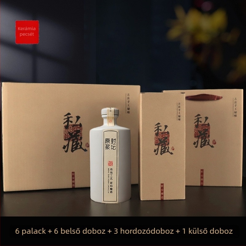 Antik stílusú kerámia borosüveg, üres üveg, 0,5 kg vagy 1,0 kg kiszerelés